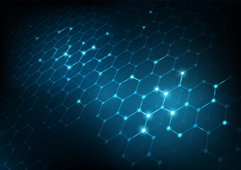 Abstract background consisting of set of hexagonal cells. Modern innovation communication technology business background. Background illustration vector.