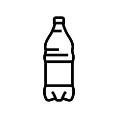 liquid water plastic bottle line icon vector illustration