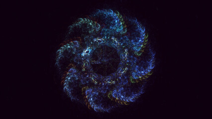 3D rendering abstract round light background