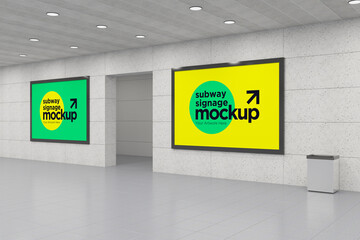 Subway Signs, Poster, Billboard Mockup