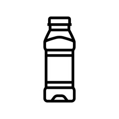 empty juice plastic bottle line icon vector illustration