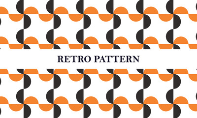 Geometric shape pattern template design, retro concept pattern design