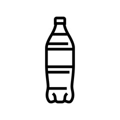water soda plastic bottle line icon vector illustration