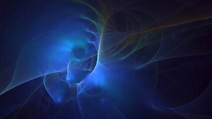 3D rendering abstract colorful fractal light background