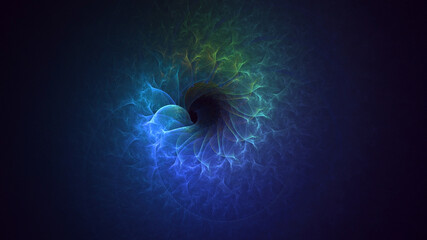 3D rendering abstract colorful fractal light background