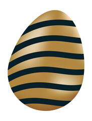 Luxury 3D gold easter egg