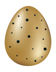 Luxury 3D gold easter egg