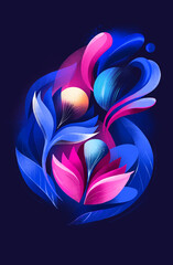 flower in space background