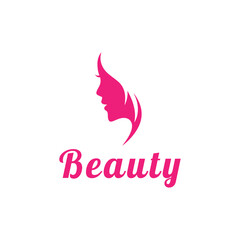 A simple and elegant logo design featuring a half face of a beautiful woman, representing beauty and health. The logo is perfect for businesses in the beauty, skincare, or health industry.