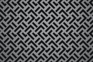 Abstract geometric pattern with stripes, lines. Seamless vector background. Black and gray ornament. Simple lattice graphic design