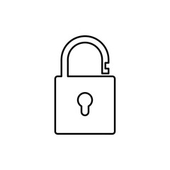 Lock icon vector. padlock sign flat illustration on white background 