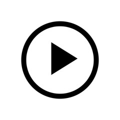 Play button icon vector. Simple sign illustration on white background..eps