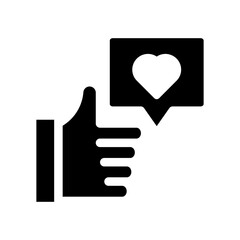 social engagement solid icon illustration vector graphic 