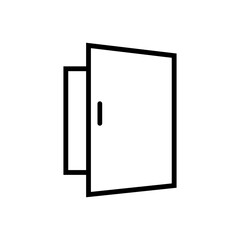 Door icon vector. door sign flat illustration on white background..eps