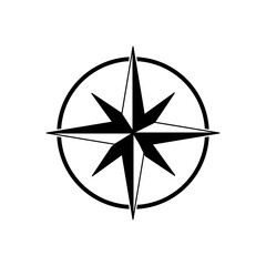  Compass icon vector. navigation sign flat illustration on white background..eps