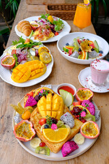 healthy breakfast on the table