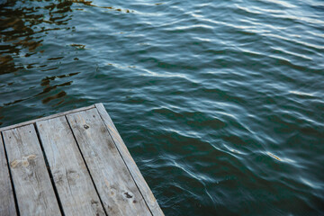 Naklejka premium Yoga by the river.