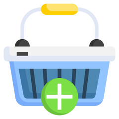 add to basket flat icon,linear,outline,graphic,illustration