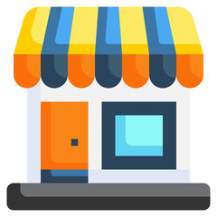 grocery store flat icon,linear,outline,graphic,illustration