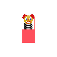 head clown and box design