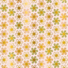 Pattern flower boho pastel watercolor png