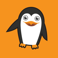penguin cartoon isolated on white