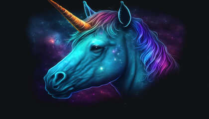 Fototapeta na wymiar Unicorn abstract wallpaper. Soft background with cute mythical horse in Pastel colors generative ai