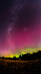 Obraz na płótnie Canvas southern lights (Aurora Australis) in Wanaka, New Zealand