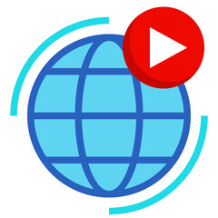 global flat icon,linear,outline,graphic,illustration