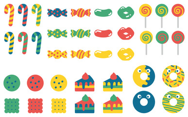 アイコン風　お菓子　ポップ