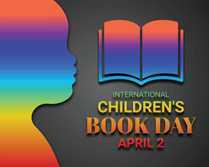 International Children's Book Day. Vector illustration of a background for children's day.