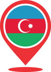 Azerbaijan flag pin map 2023031395