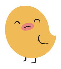 Obraz premium Watercolor cute chick