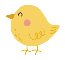 Watercolor cute chick