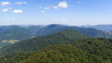 Paysage estival dans le massif des Vosges