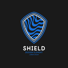 Shield, a symbol of protection and reliability. Graphic element for design. Isolated image of the shield.