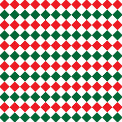 Red and green diamond shape seamless wrapping paper pattern.