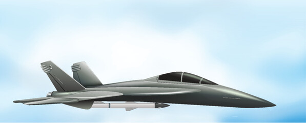 Military Aircraft in Blue Sky