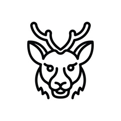 Black line icon for buck