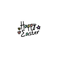 Happy Easter hand written lettering