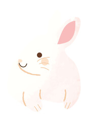 Watercolor cute rabbit
