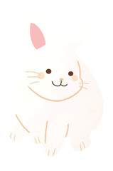 Watercolor cute rabbit