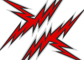 Abstract background with reflective jagged spike pattern. Cross jagged pattern