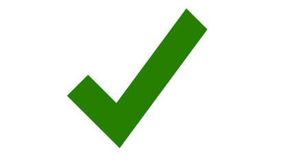 Grüner Haken auf weißem Hintergrund © DAndresen