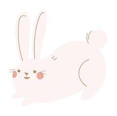 Watercolor cute rabbit