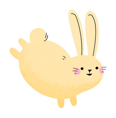 Watercolor cute rabbit
