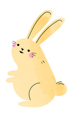 Watercolor cute rabbit