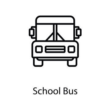 School bus icon design stock illustration