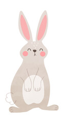 Watercolor cute rabbit