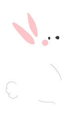 Watercolor cute rabbit